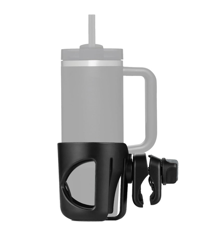 Digital Nc New Stroller Cup Holder for Stanley Quencher H2.0 (30 & 40 Oz. Models)  Also Compatible with Stanley IceFlow (20 & 30 Oz. Models) - Black - Image 1